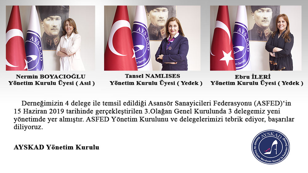 ASFED Yeni Dönem Yönetim Kurulunda Görev Alan Delegelerimiz